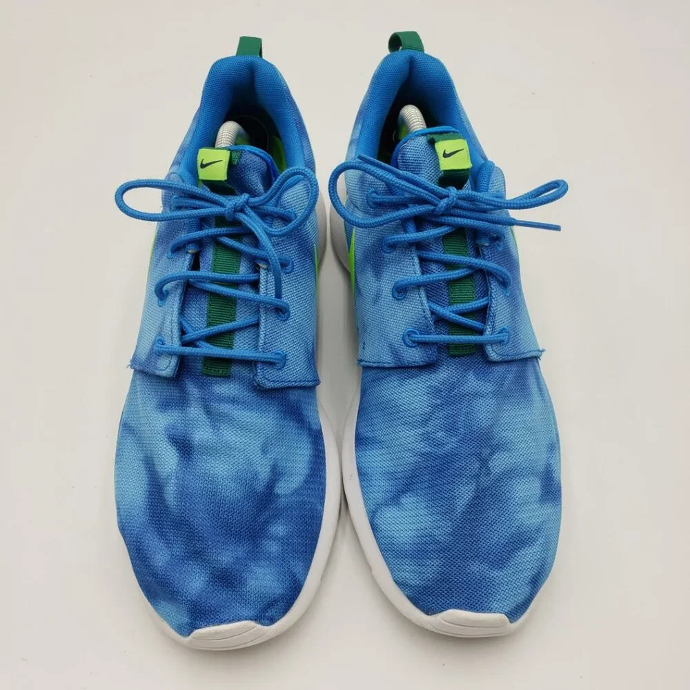 Nike Roshe Run Sneakers 11 Mens Lace Up Running Electric‎ Blue
